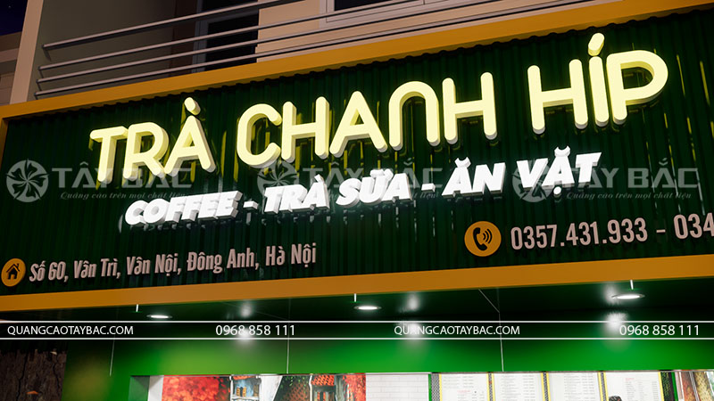 Biển quảng cáo trà chanh Hip