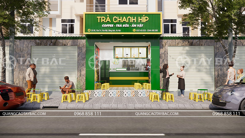 Biển quảng cáo trà chanh Hip