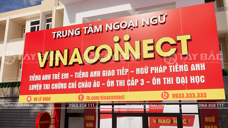 Biển quảng cáo trung tâm ngoại ngữ trẻ em Vinaconnect