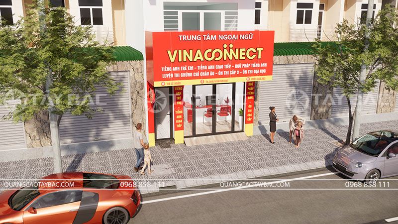 Biển quảng cáo trung tâm ngoại ngữ trẻ em Vinaconnect