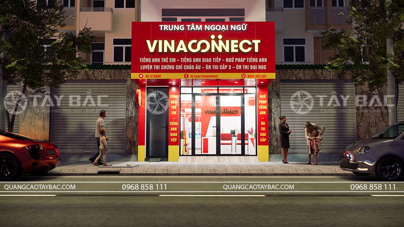 Biển quảng cáo trung tâm ngoại ngữ trẻ em Vinaconnect