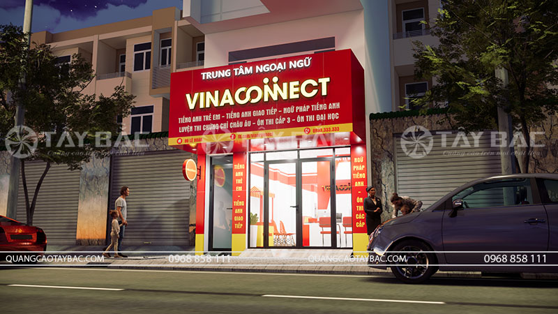Biển quảng cáo trung tâm ngoại ngữ trẻ em Vinaconnect