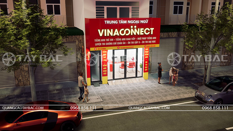 Biển quảng cáo trung tâm ngoại ngữ trẻ em Vinaconnect