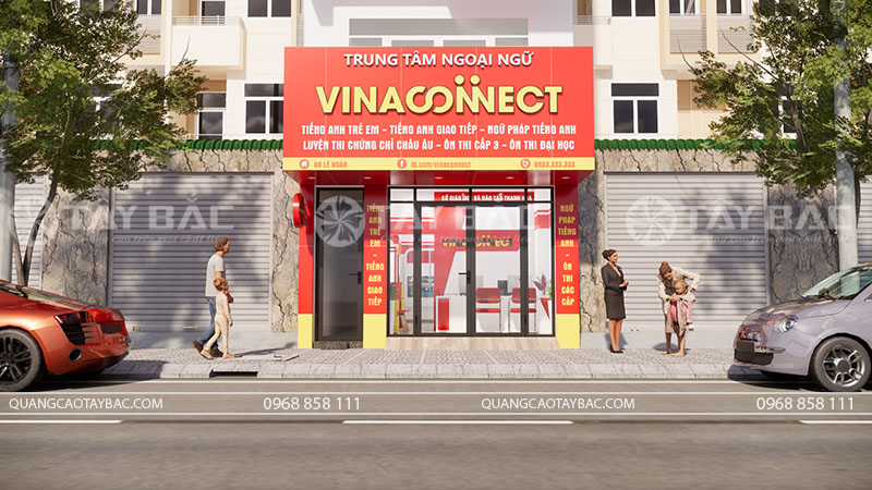 Biển quảng cáo trung tâm ngoại ngữ trẻ em Vinaconnect
