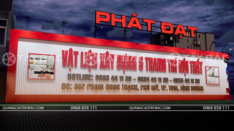 Biển quảng cáo vật liệu xây dựng Phát Đạt