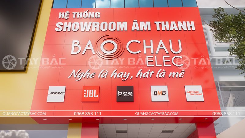 Thiết kế thi công showroom âm thanh Bảo Châu