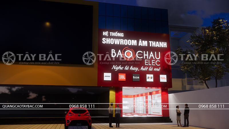Thiết kế thi công showroom âm thanh Bảo Châu