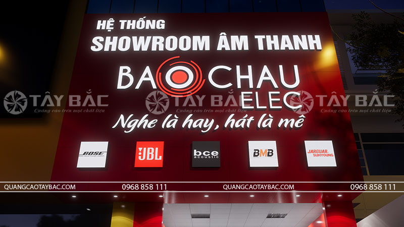Thiết kế thi công showroom âm thanh Bảo Châu