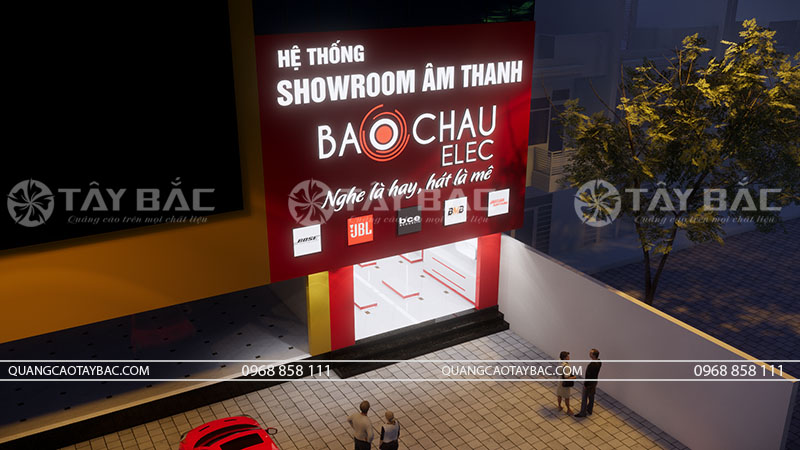 Thiết kế thi công showroom âm thanh Bảo Châu