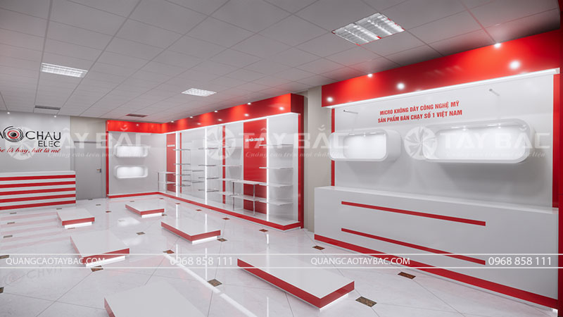 Thiết kế thi công showroom âm thanh Bảo Châu