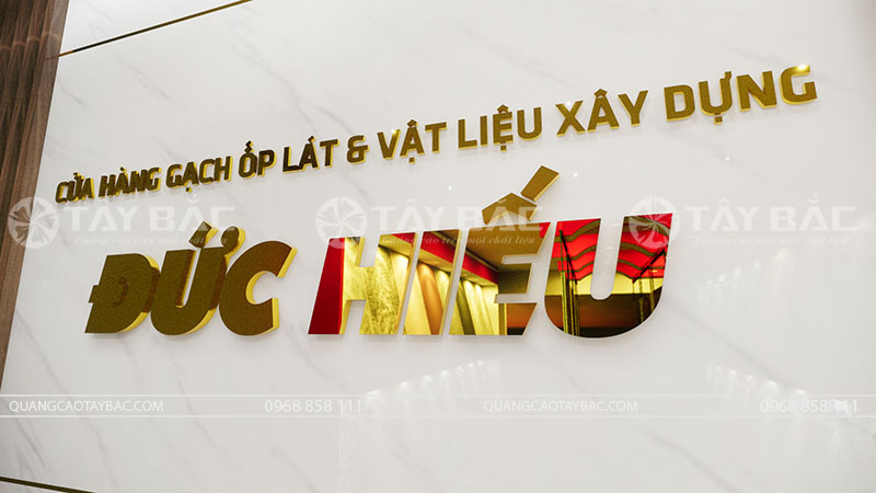 Thiết kế mẫu biển hiệu vật liệu xây dựng Đức Hiếu