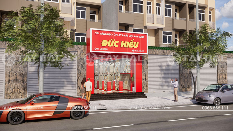 Thiết kế mẫu biển hiệu vật liệu xây dựng Đức Hiếu