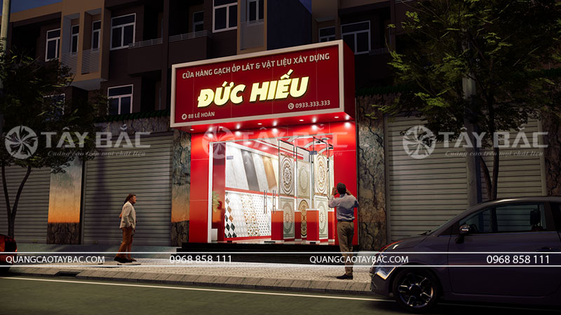 Thiết kế mẫu biển hiệu vật liệu xây dựng Đức Hiếu