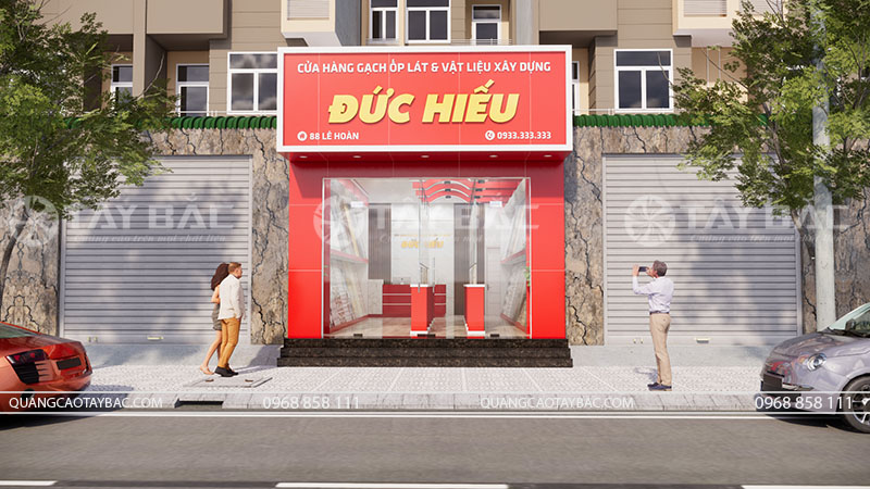 Thiết kế mẫu biển hiệu vật liệu xây dựng Đức Hiếu
